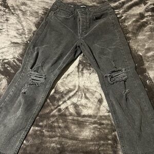Women’s Distressed Black Jeans